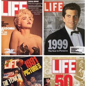 Vtg LIFE Magazines ‘86 ‘91 ‘99 ($15- $25) Madonna, JFK jr, 50yr Anniv